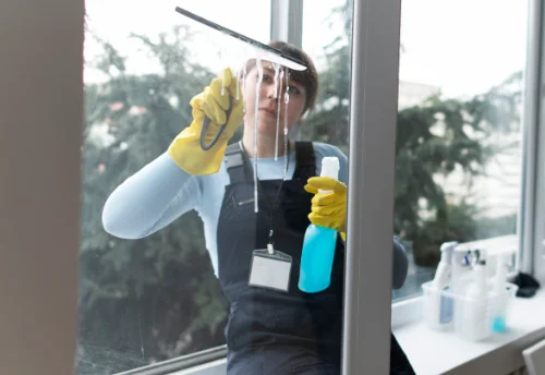 Nettoyage de vitres intérieures et extérieures à la Roche-Morey